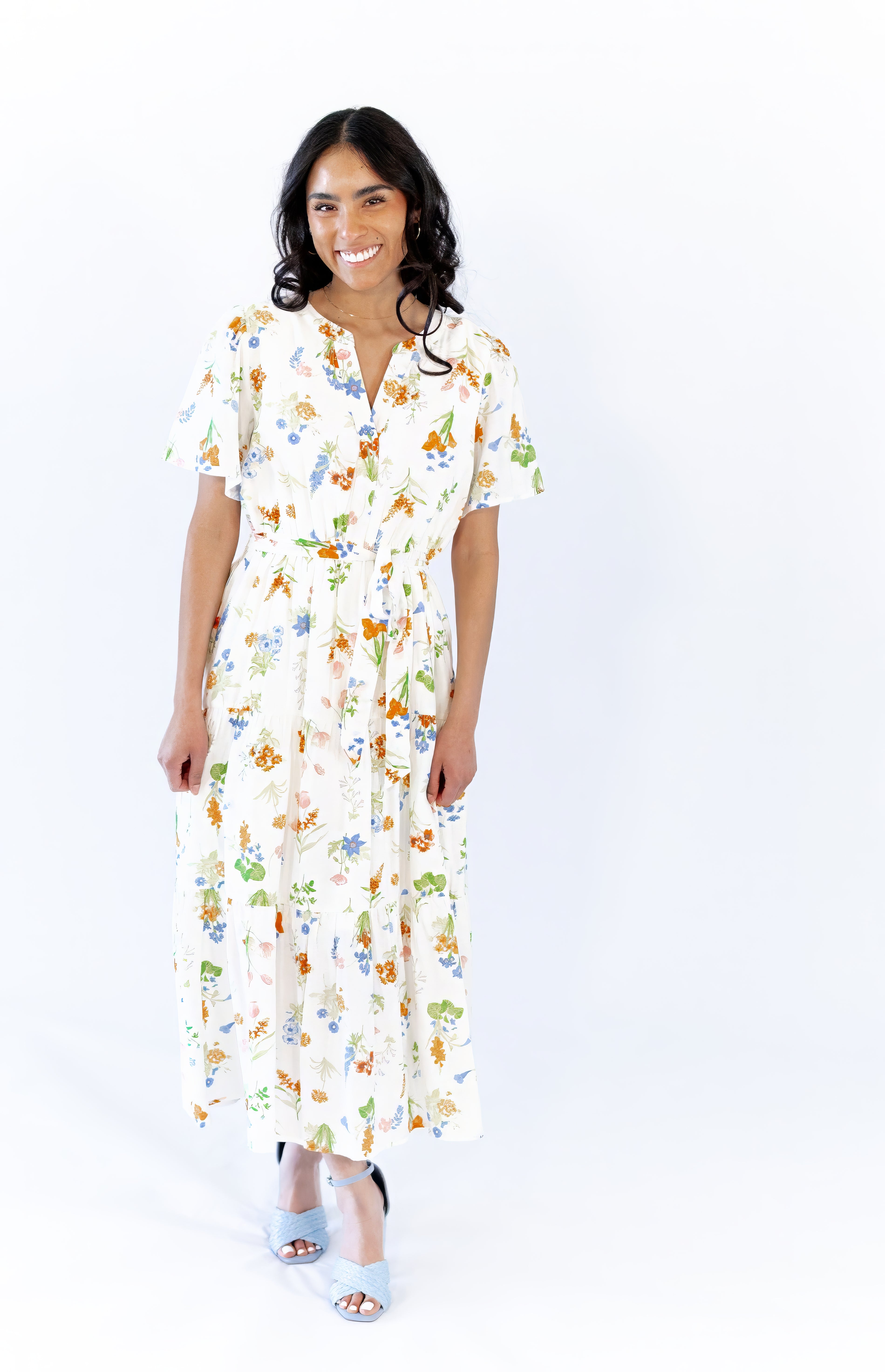 Kimmy Floral Midi Dress  ⤫ Restocked