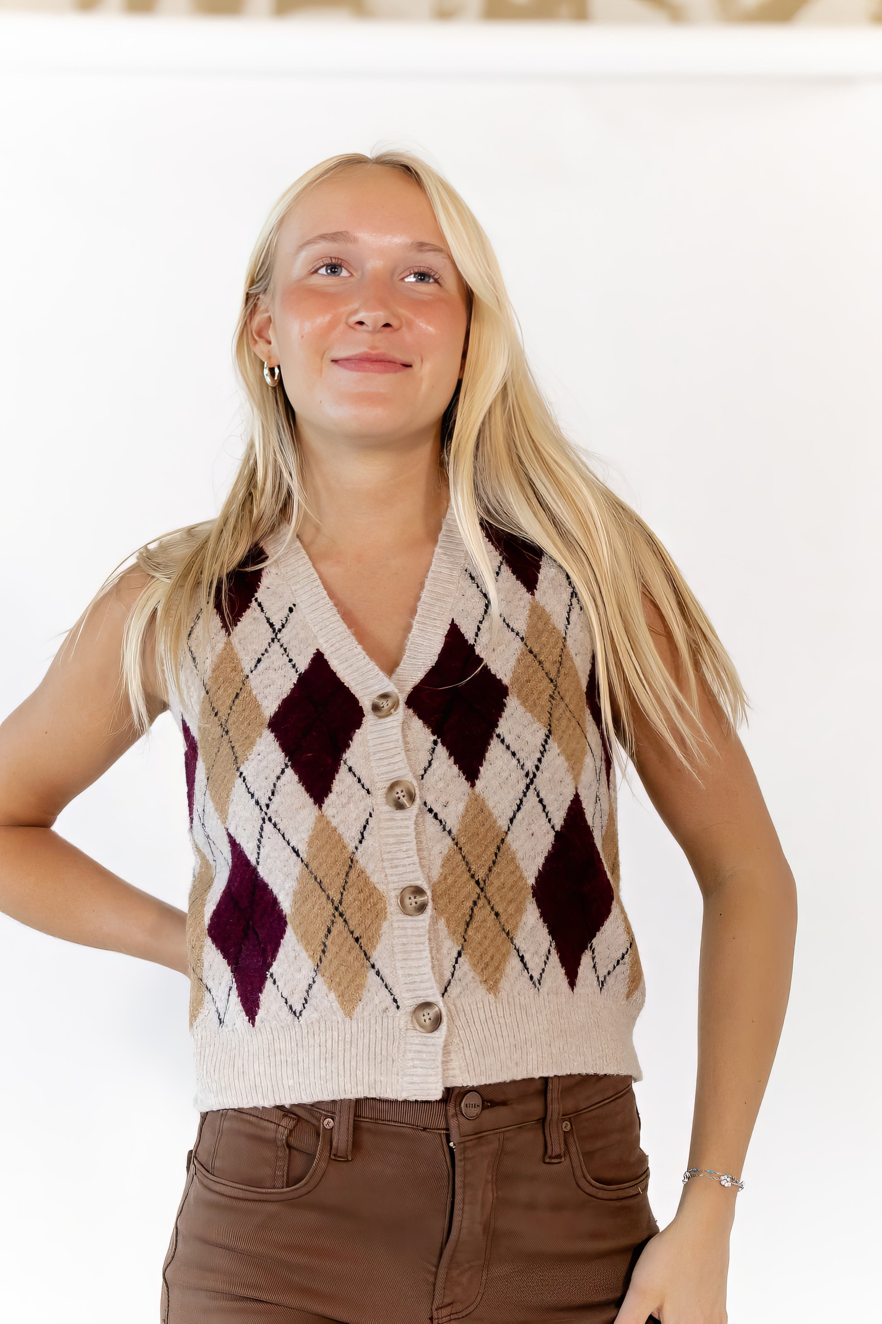 Rambler Argyle Knit Cardigan