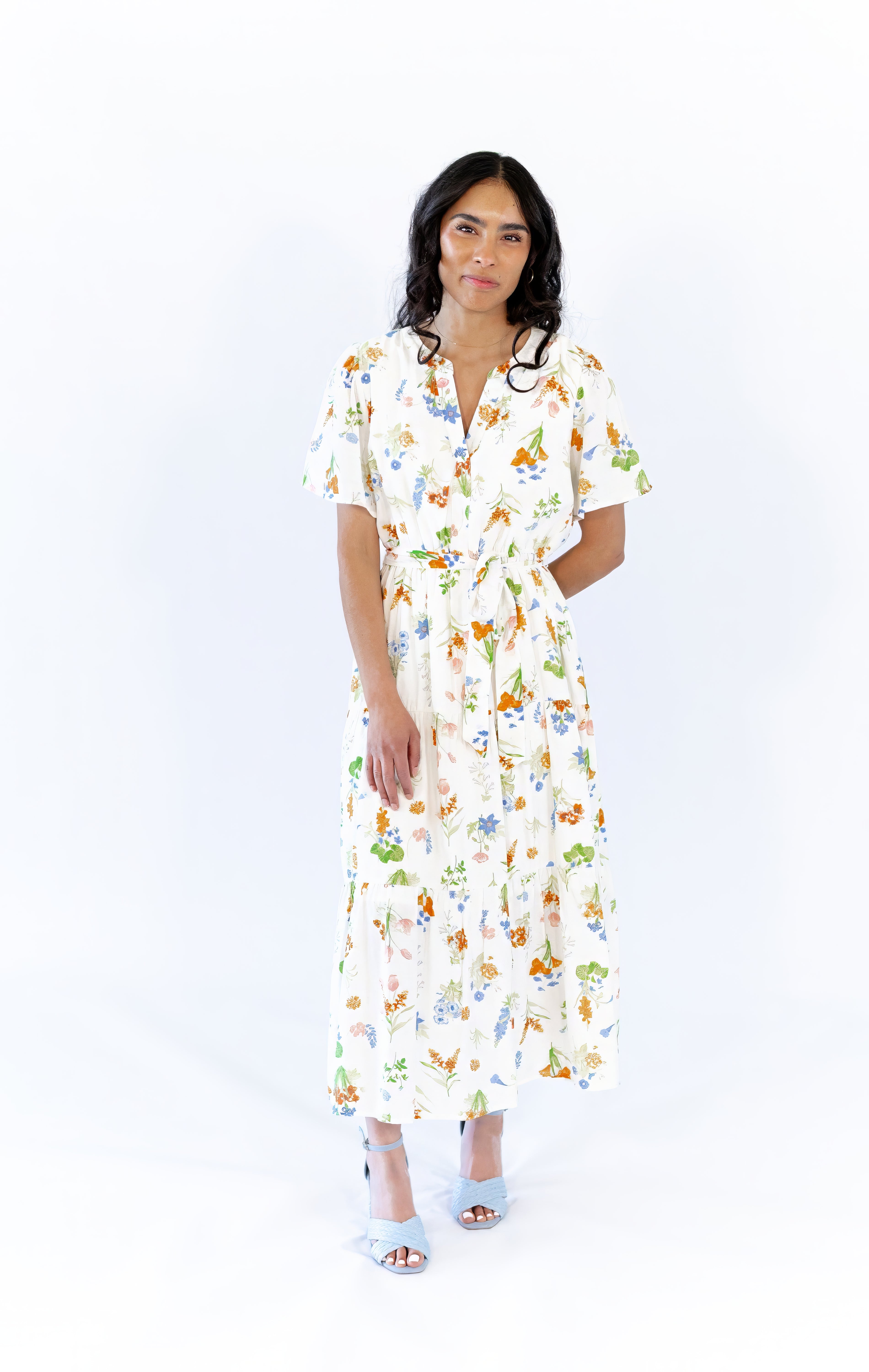 Kimmy Floral Midi Dress  ⤫ Restocked