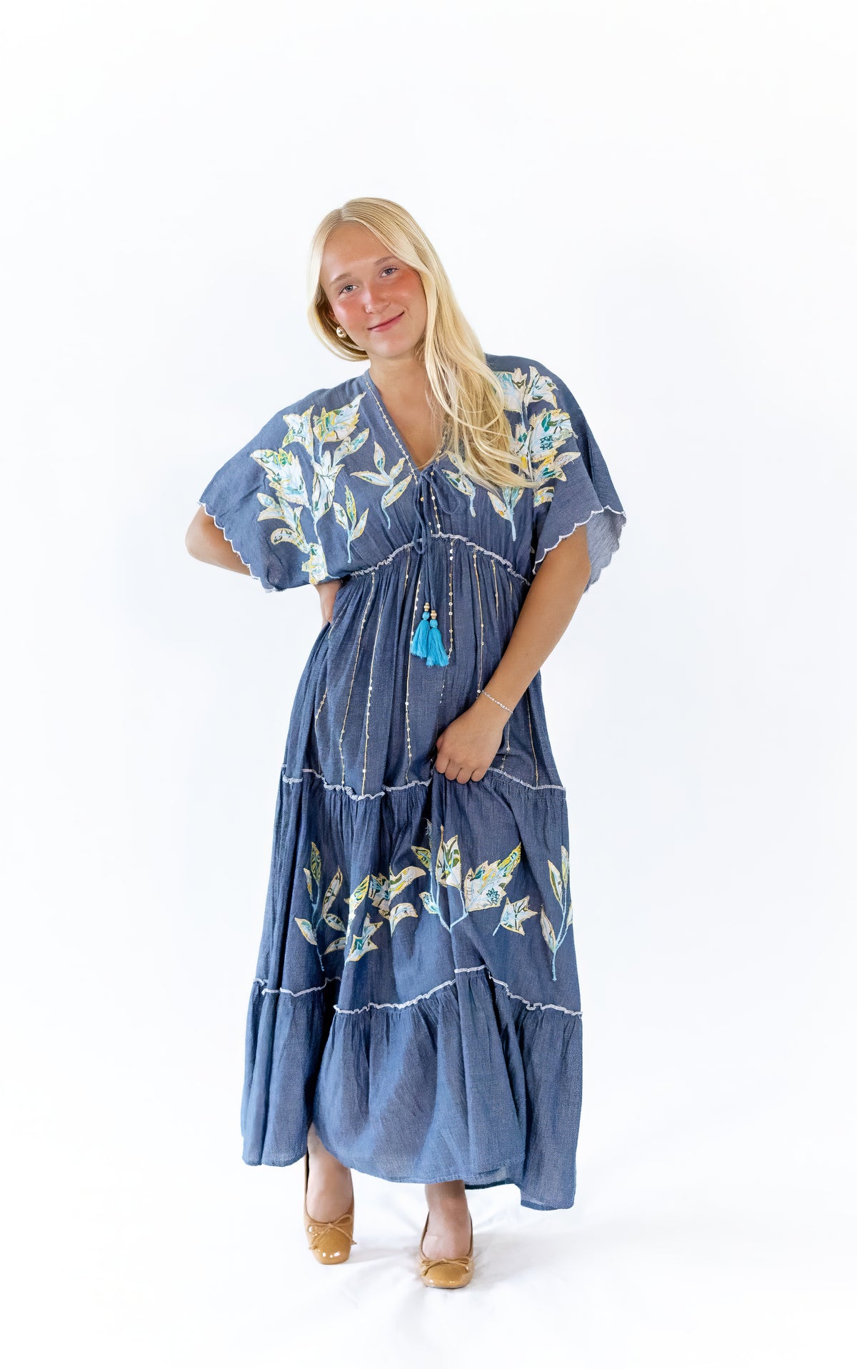 Roule Embroidered Dress