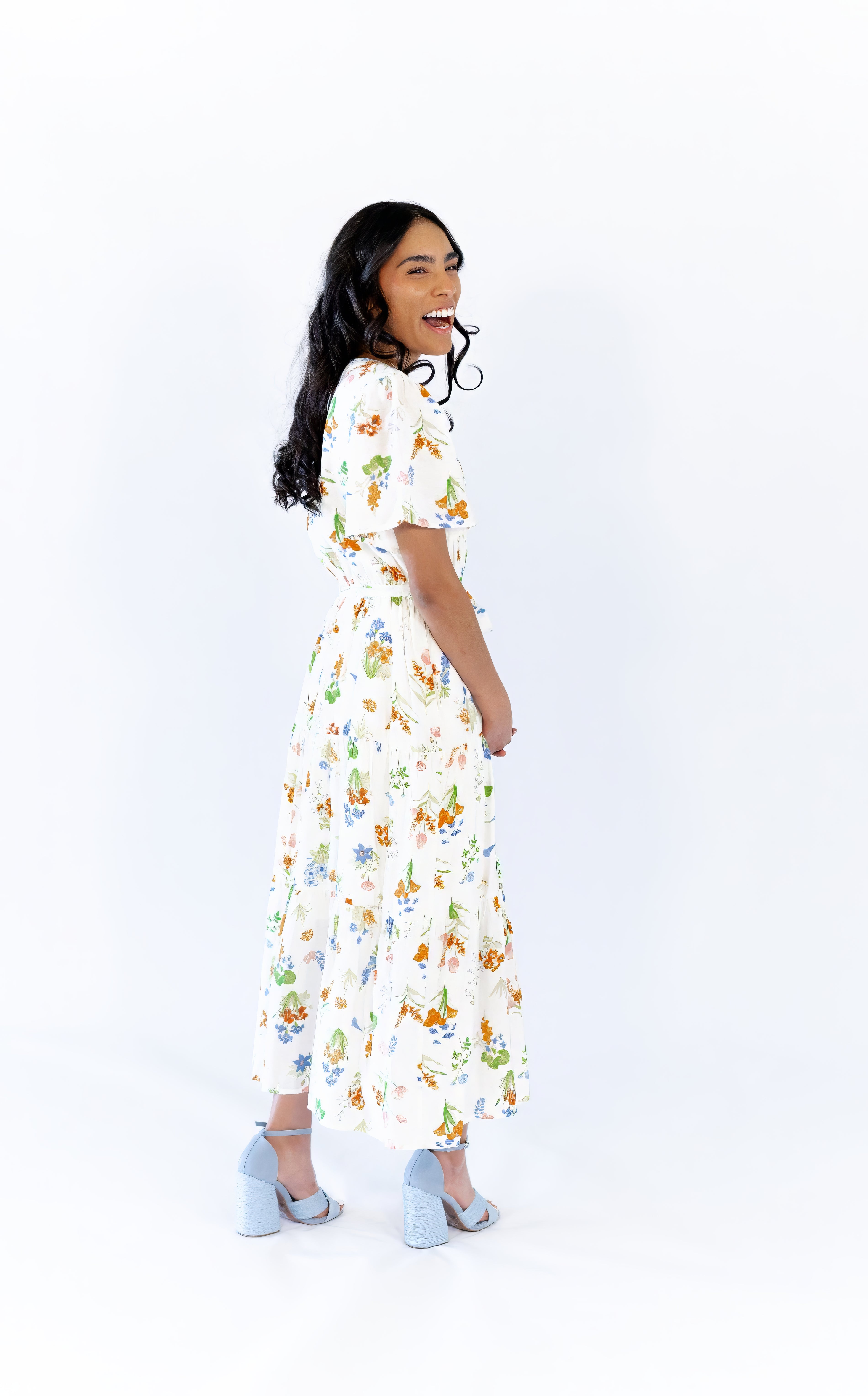 Kimmy Floral Midi Dress  ⤫ Restocked