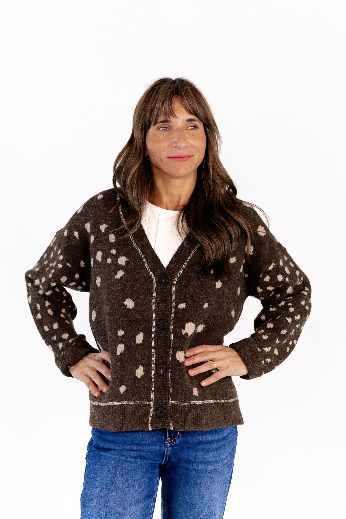 Fawn Print Cardigan