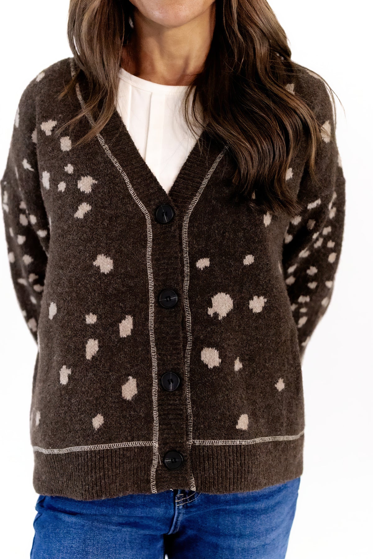 Fawn Print Cardigan