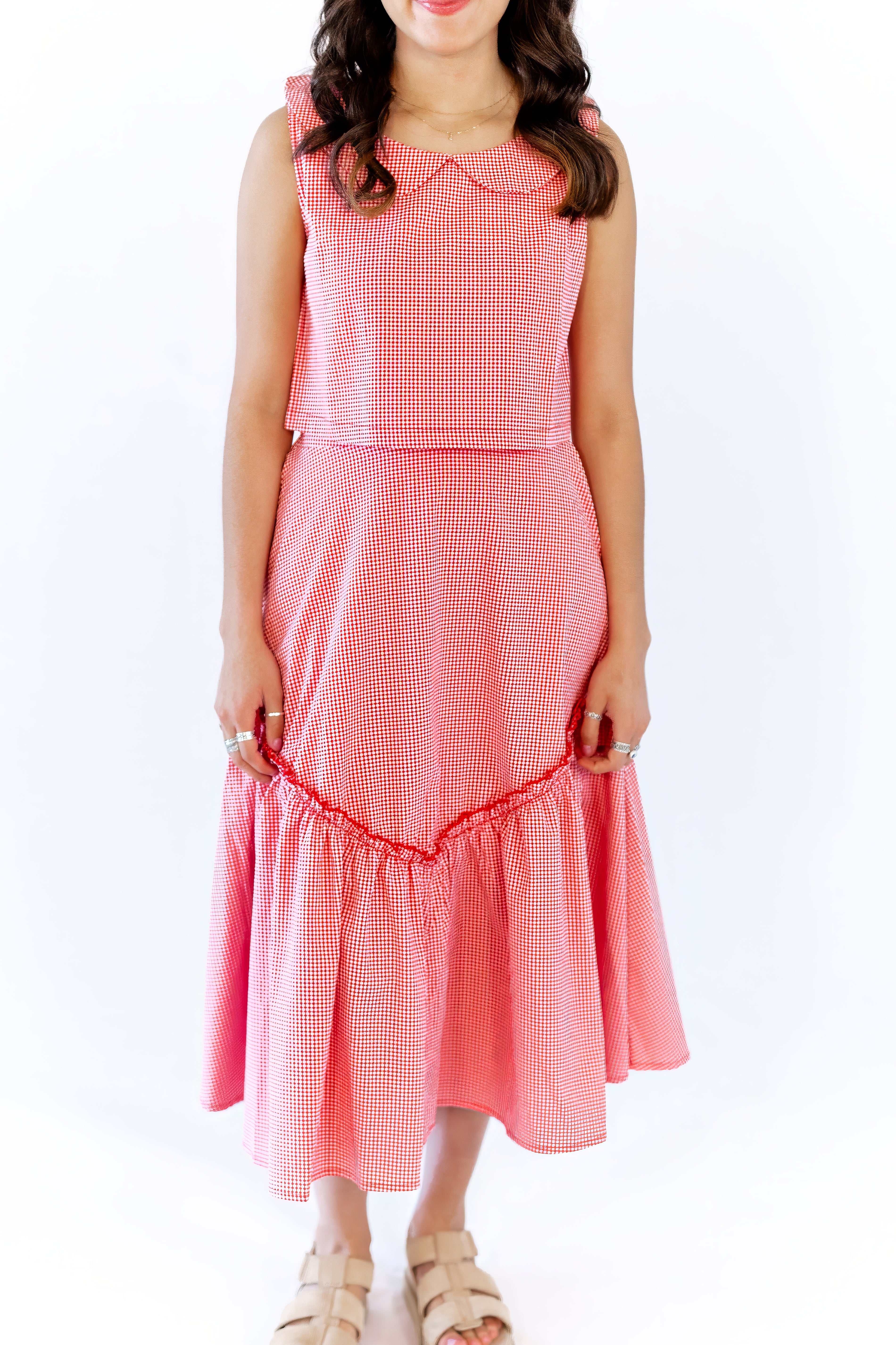 Leigh Gingham Skirt &amp; Tank Set