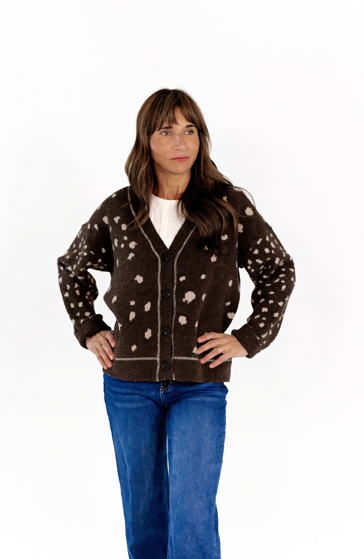 Fawn Print Cardigan