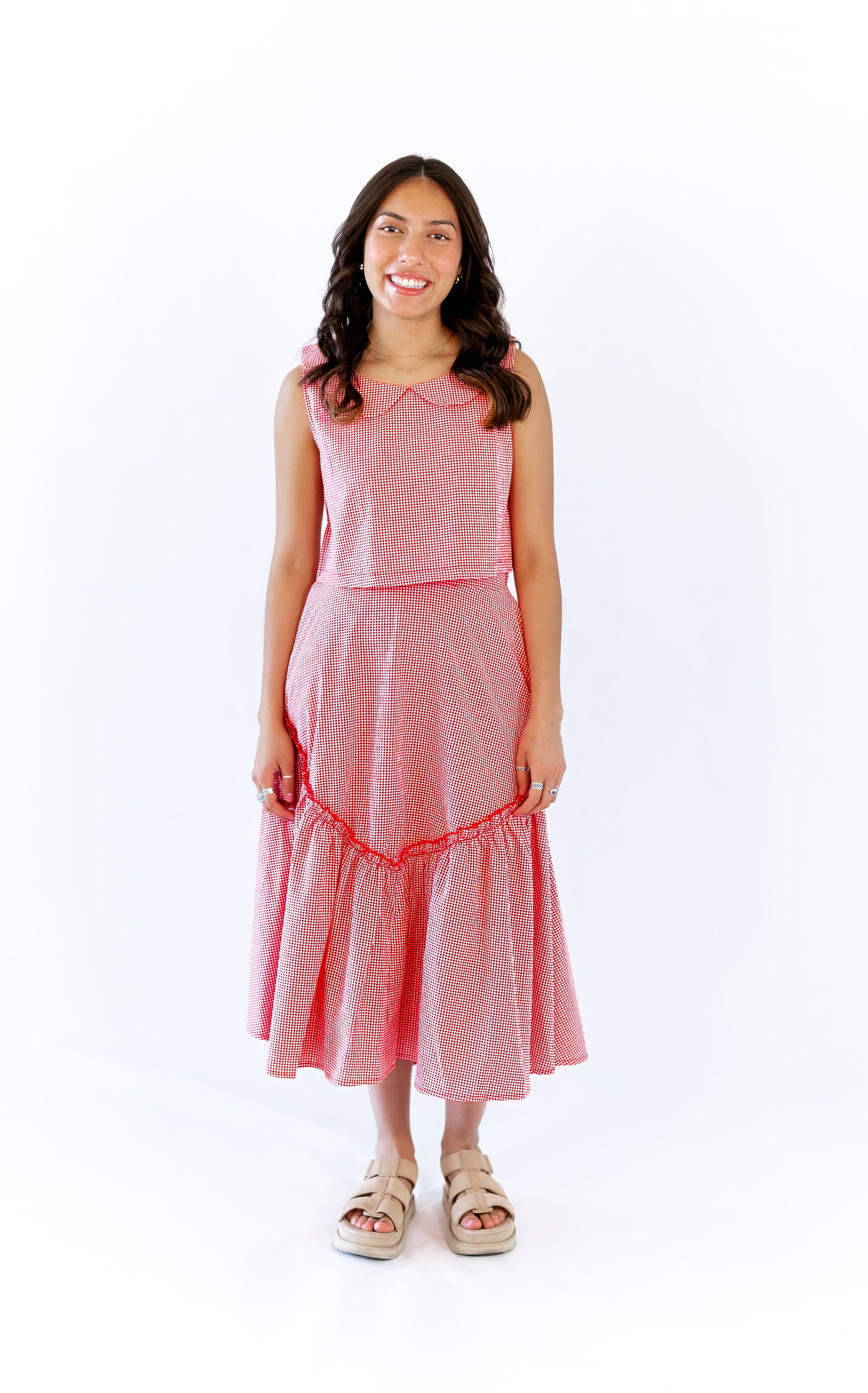 Leigh Gingham Skirt &amp; Tank Set