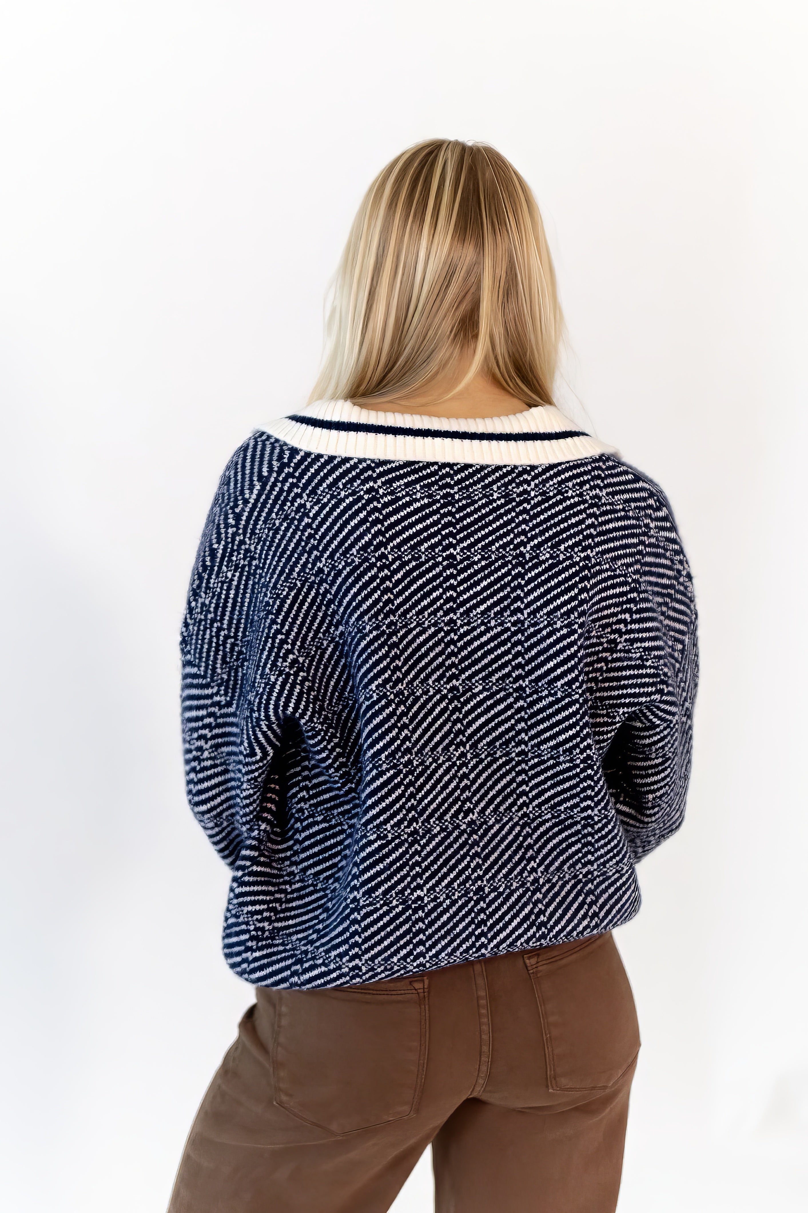 Yura Notched Neckline Sweater