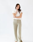 Roux Bow Accented Track Pants