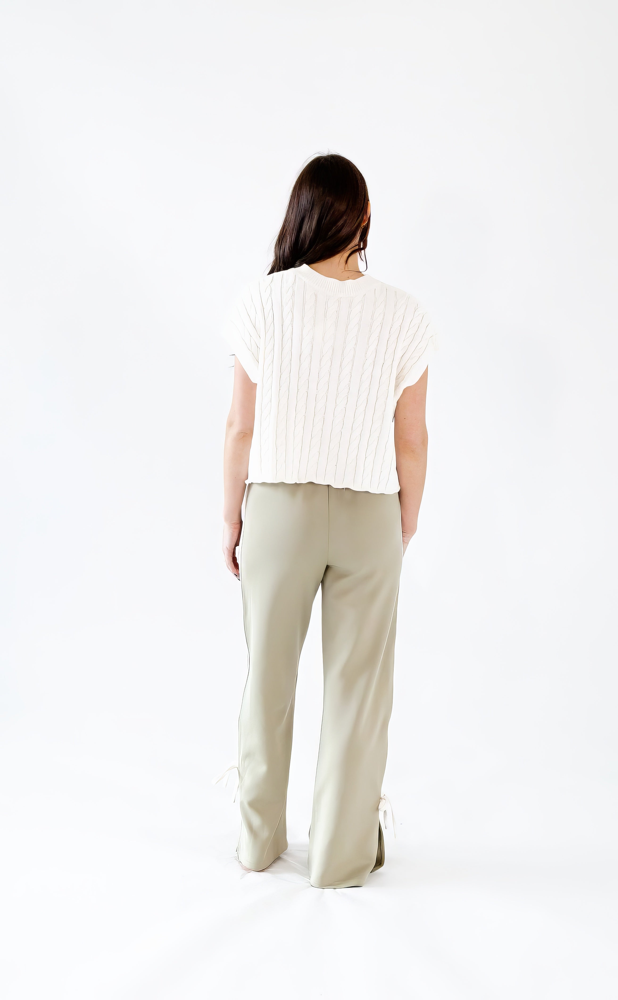 Roux Bow Accented Track Pants