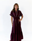 Sirine Piped Maxi Dress