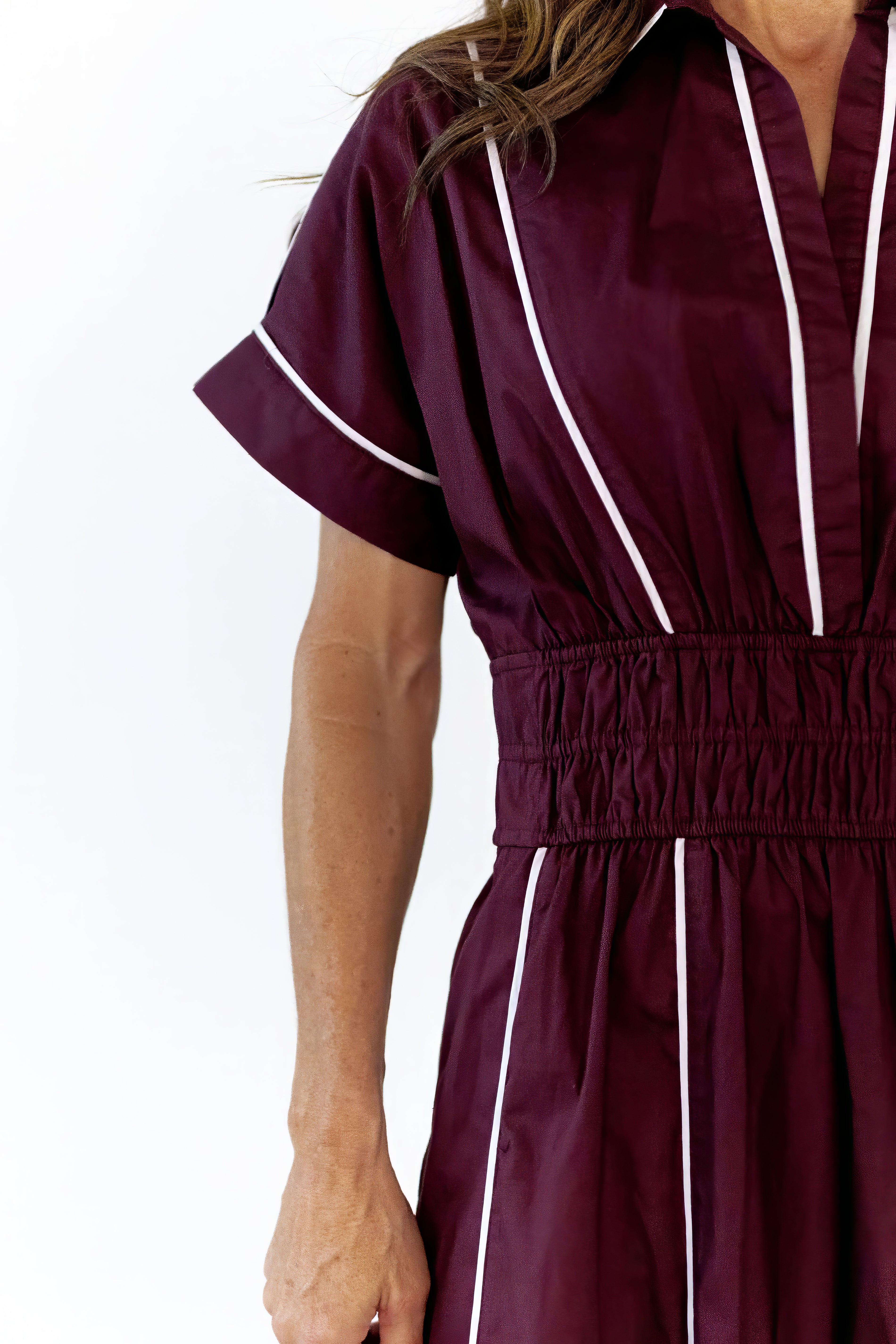 Sirine Piped Maxi Dress