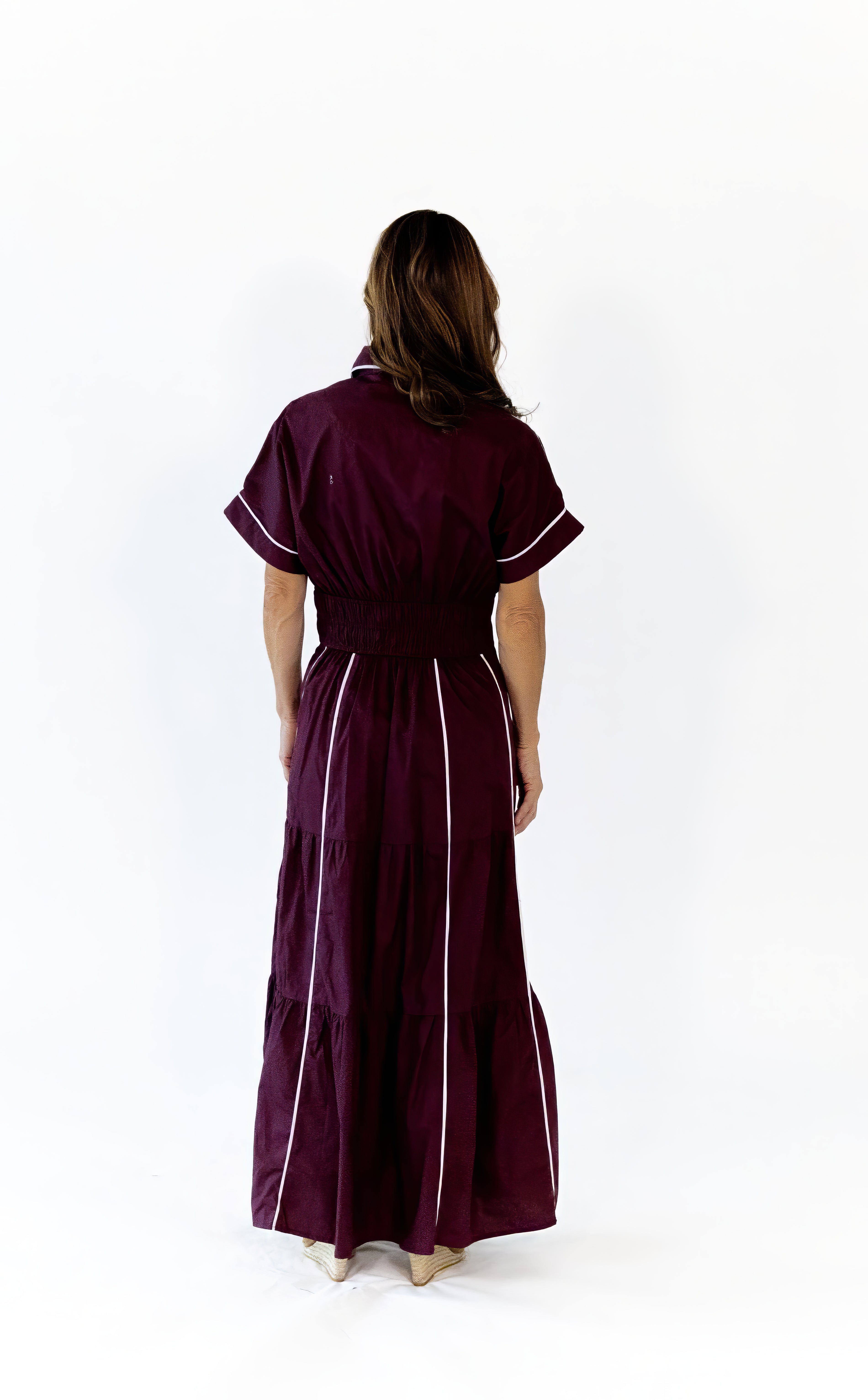 Sirine Piped Maxi Dress