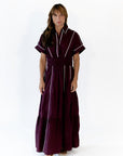 Sirine Piped Maxi Dress