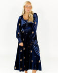 Alysha Velvet Embroidered Dress