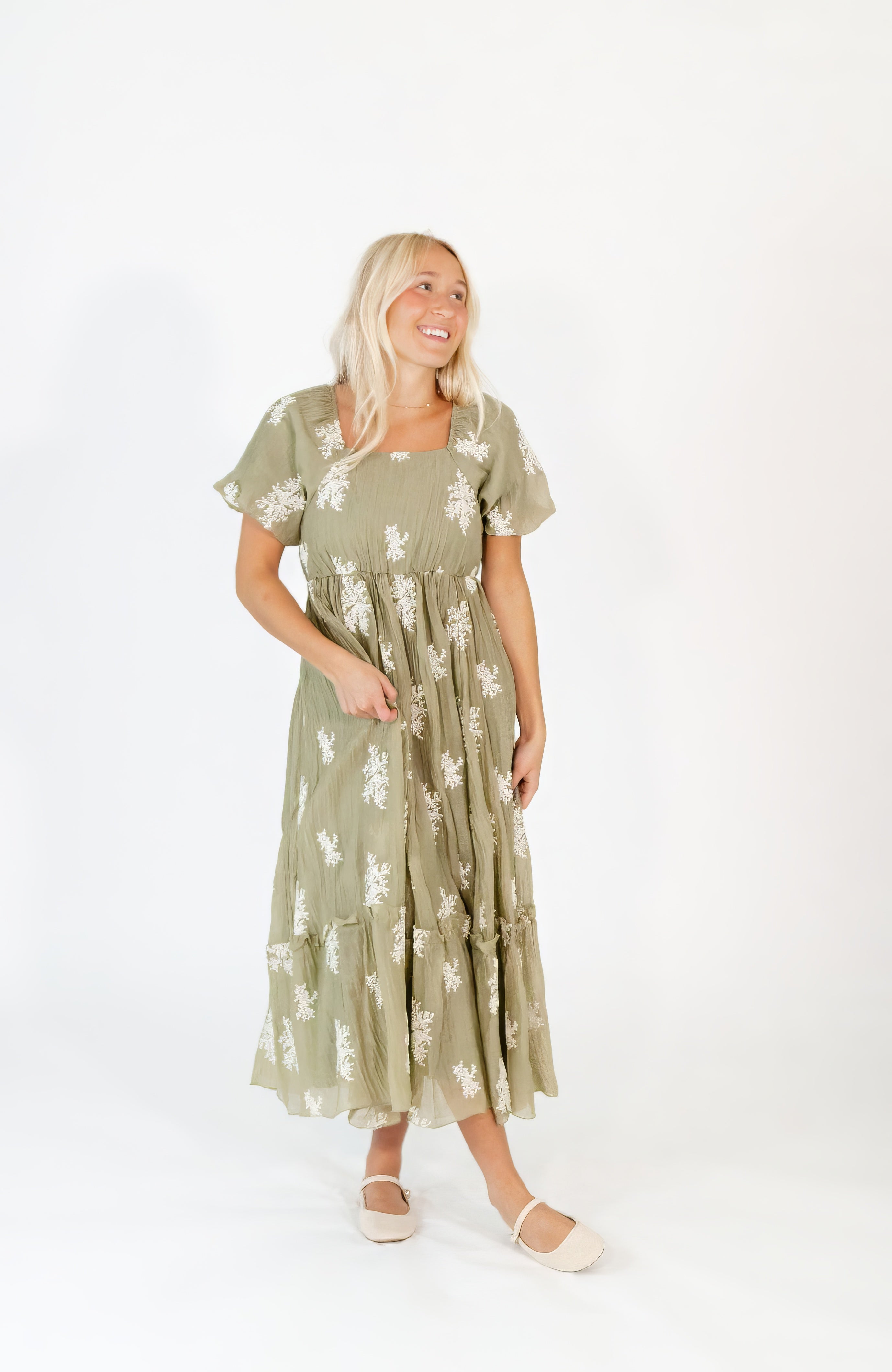 Fern Embroidered Maxi Dress