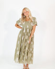 Fern Embroidered Maxi Dress