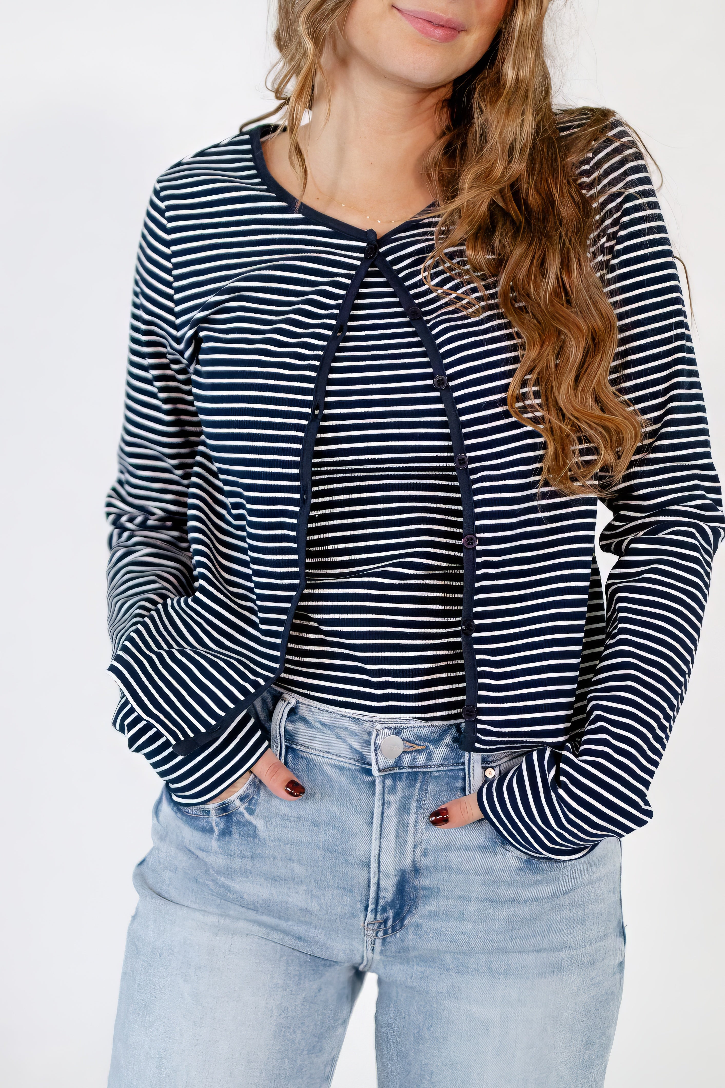 Martha Striped Cardigan Set