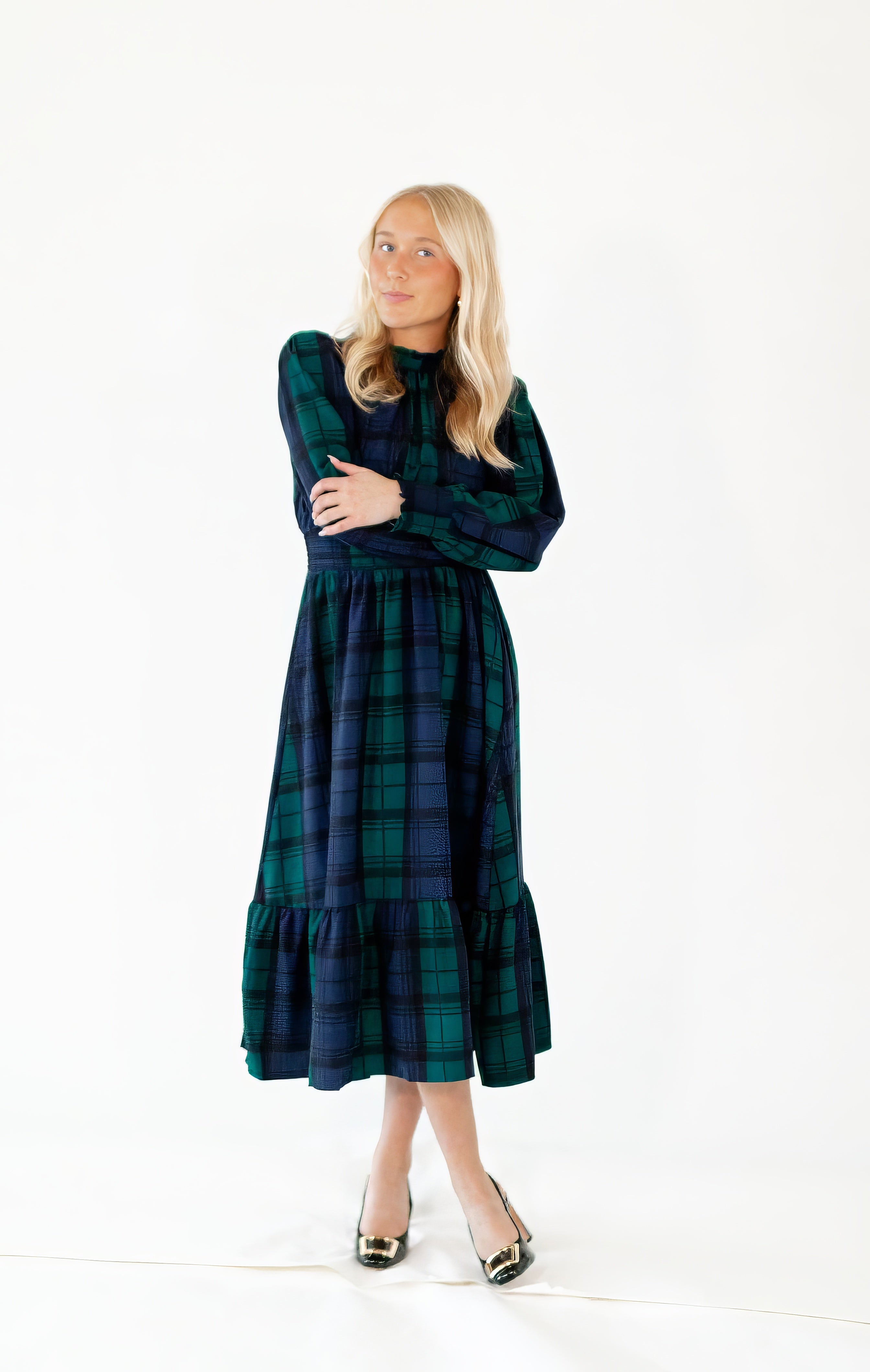 Stella Plaid Smocked Dress