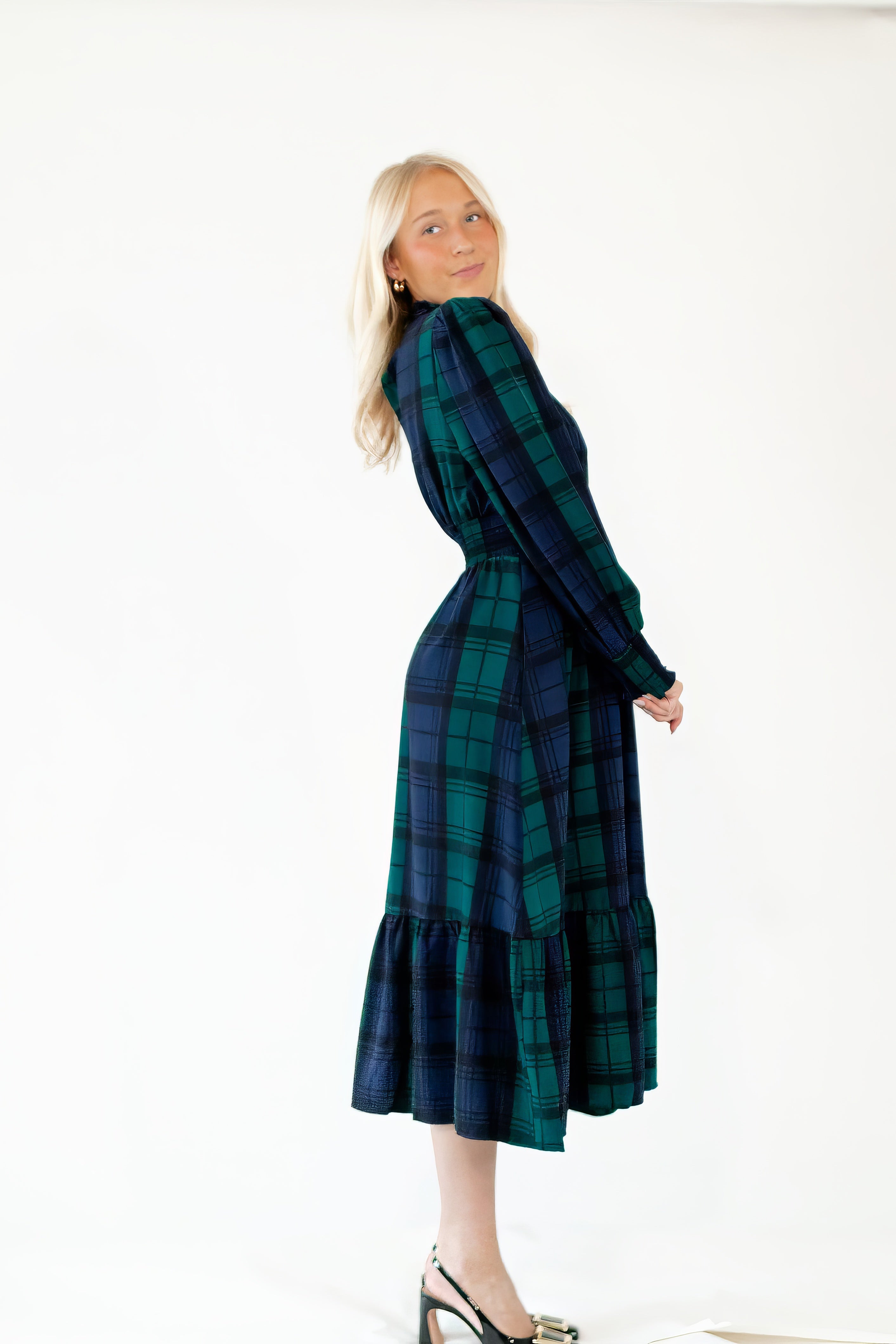 Stella Plaid Smocked Dress