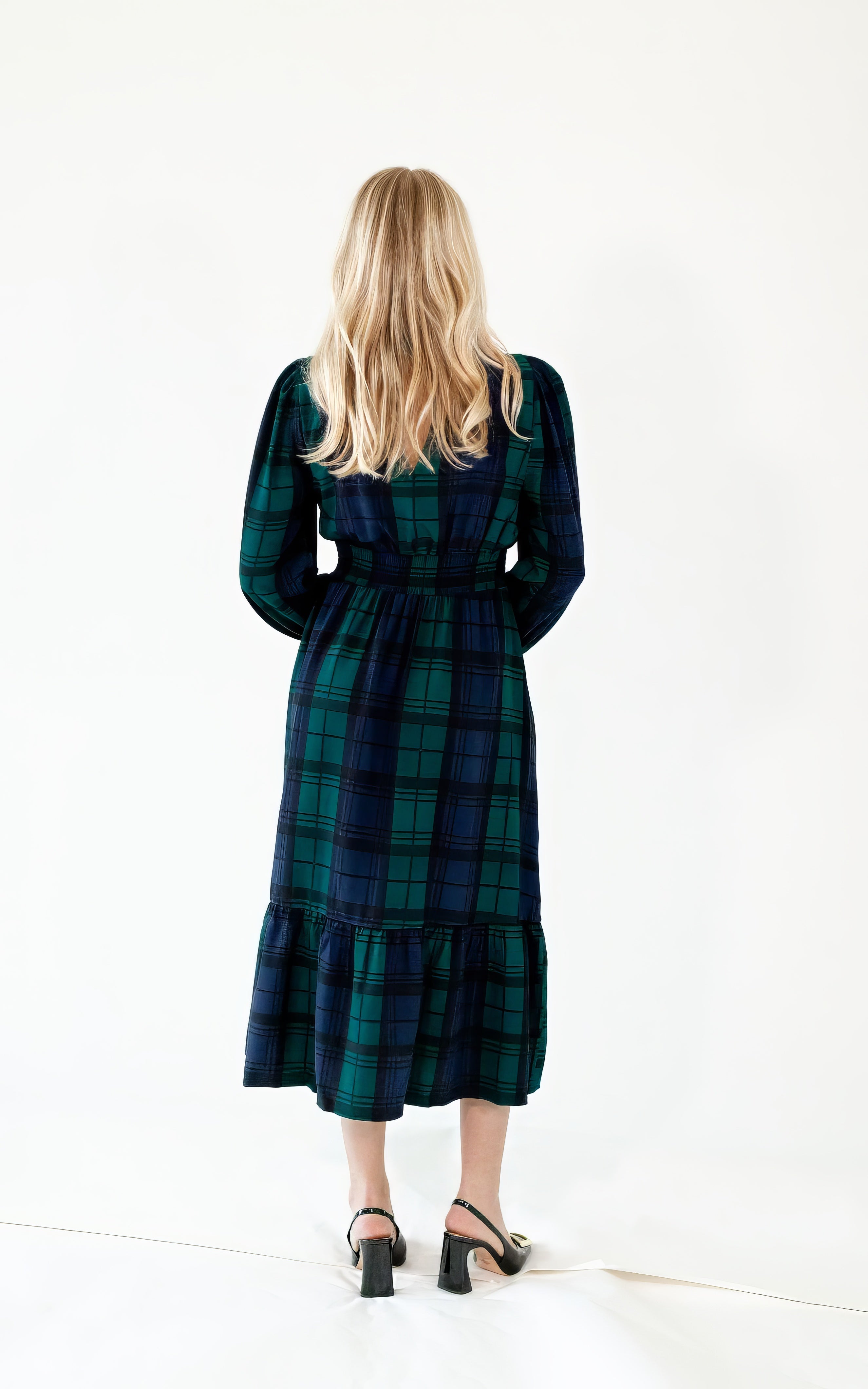 Stella Plaid Smocked Dress