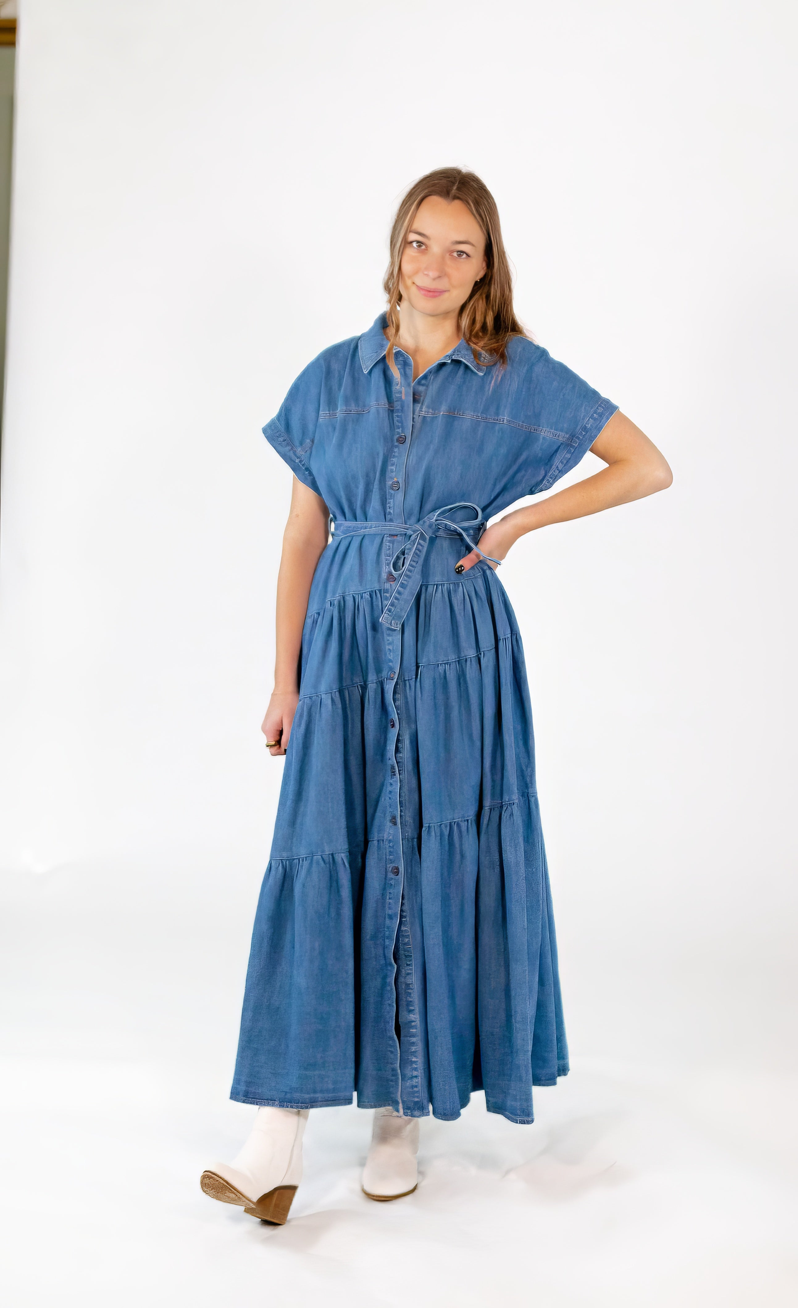 Beau Denim Maxi Dress