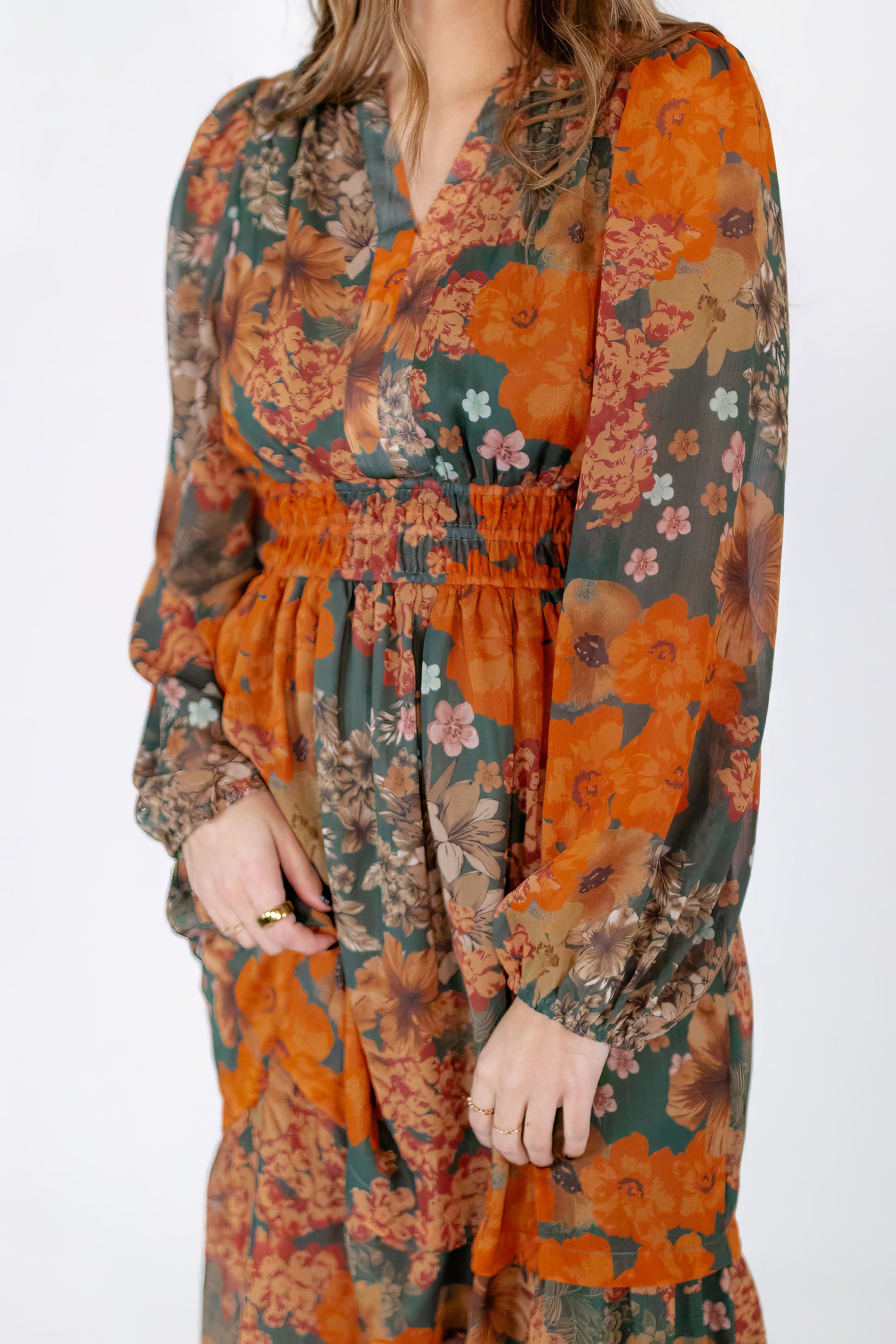 Maelyn Floral Chiffon Dress