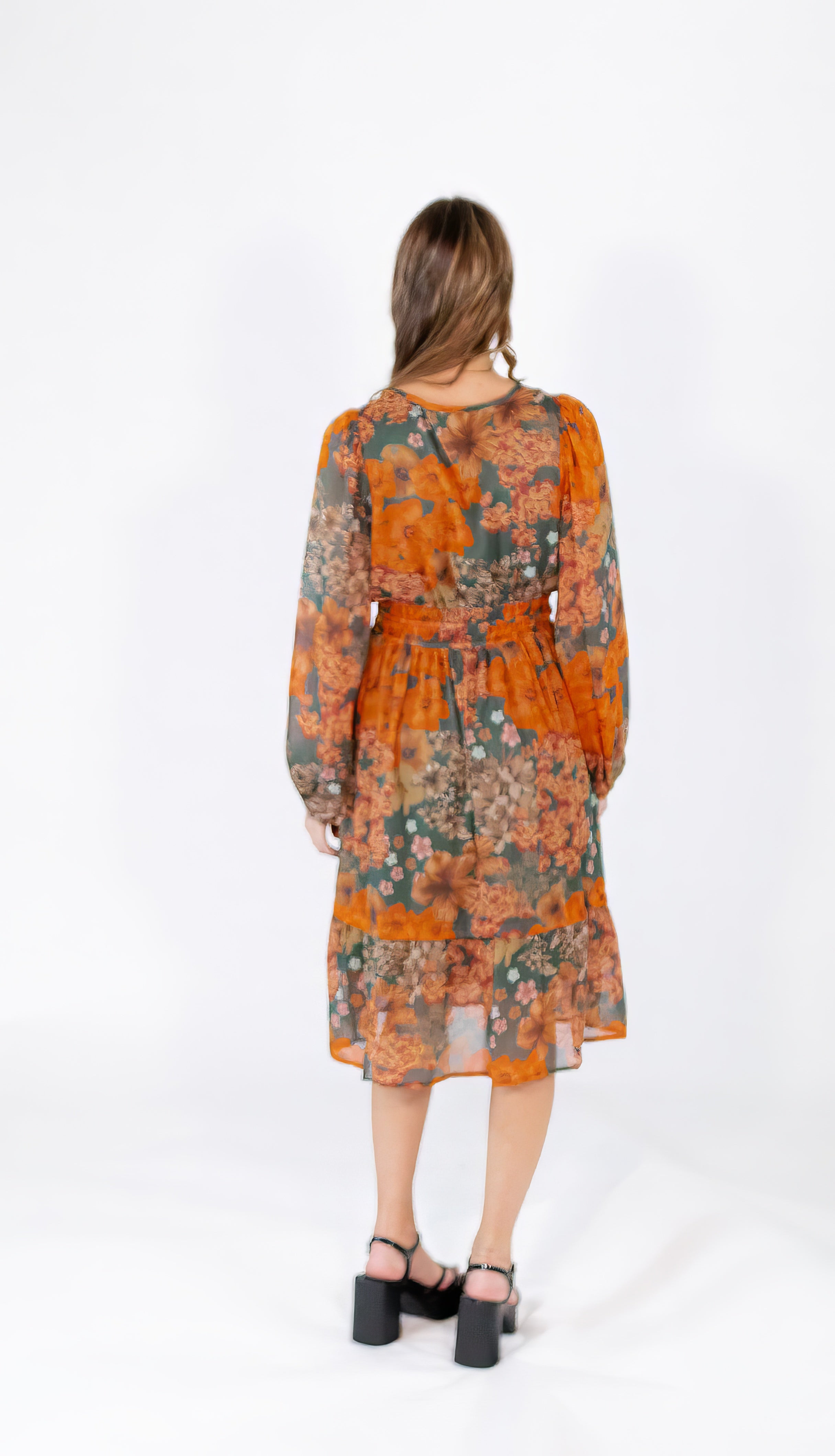 Maelyn Floral Chiffon Dress