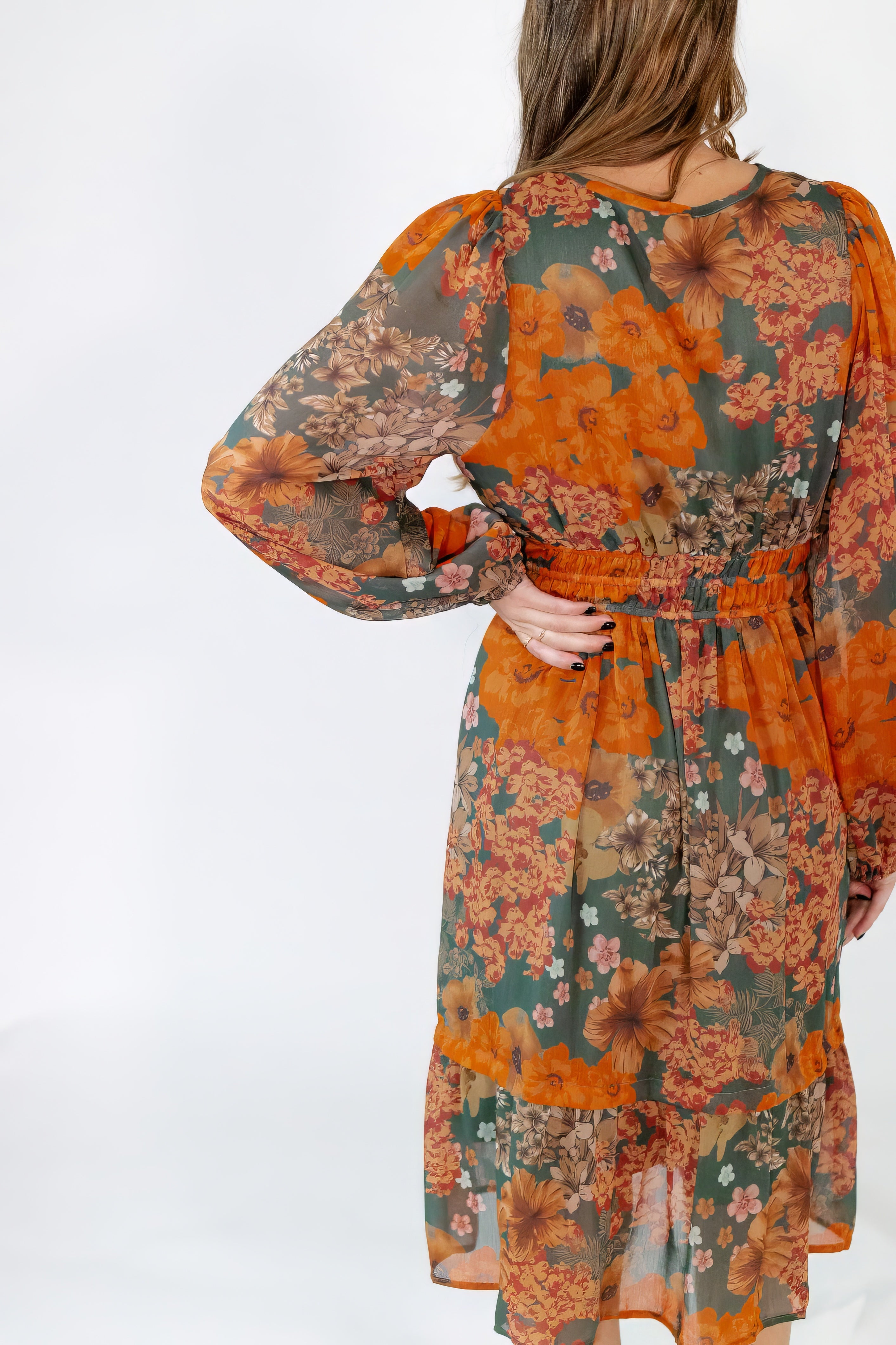 Maelyn Floral Chiffon Dress