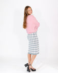 Jordan Gingham Pencil Skirt