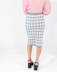 Jordan Gingham Pencil Skirt