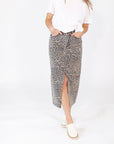 Ascella Leopard Print Skirt