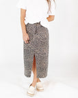 Ascella Leopard Print Skirt