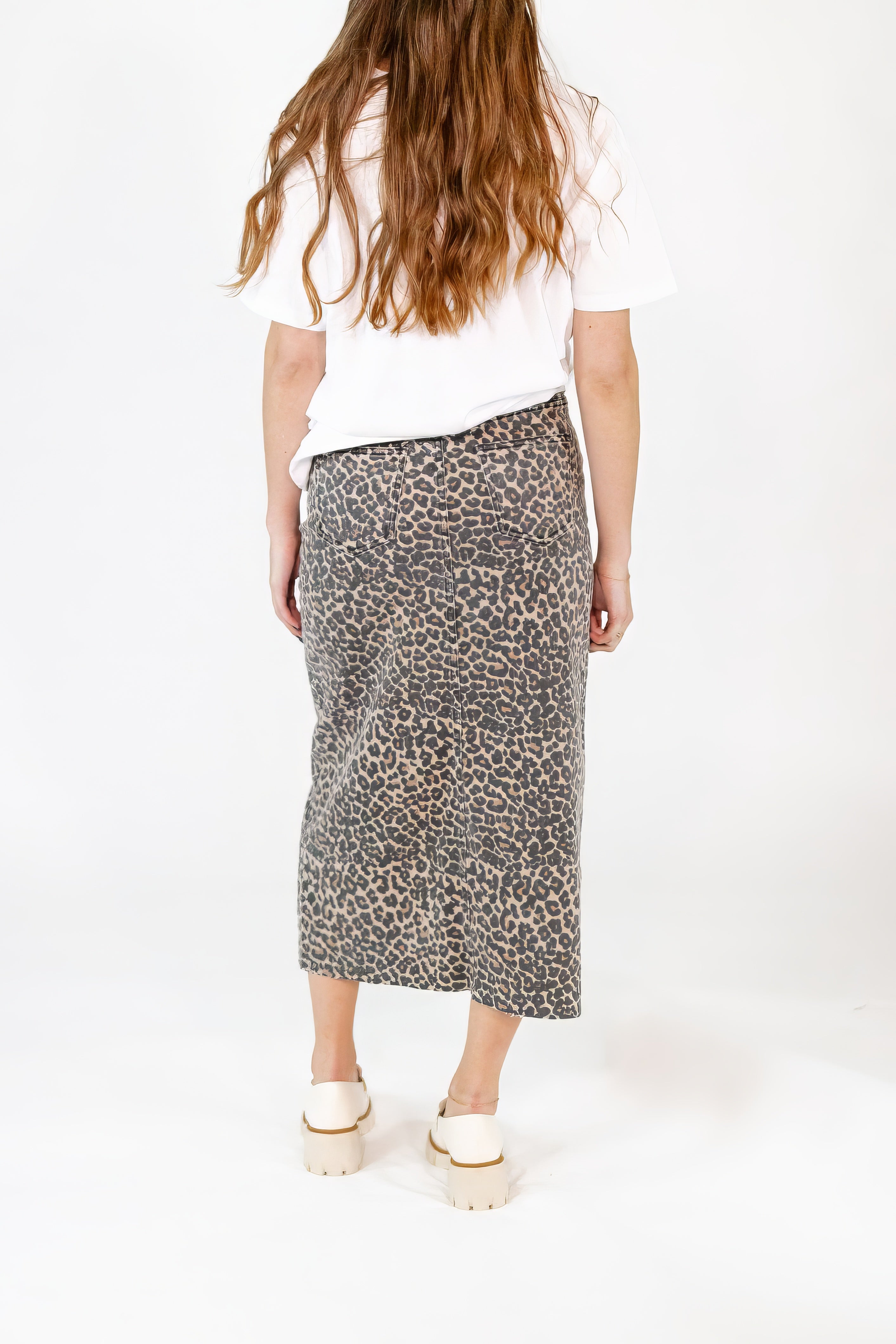 Ascella Leopard Print Skirt