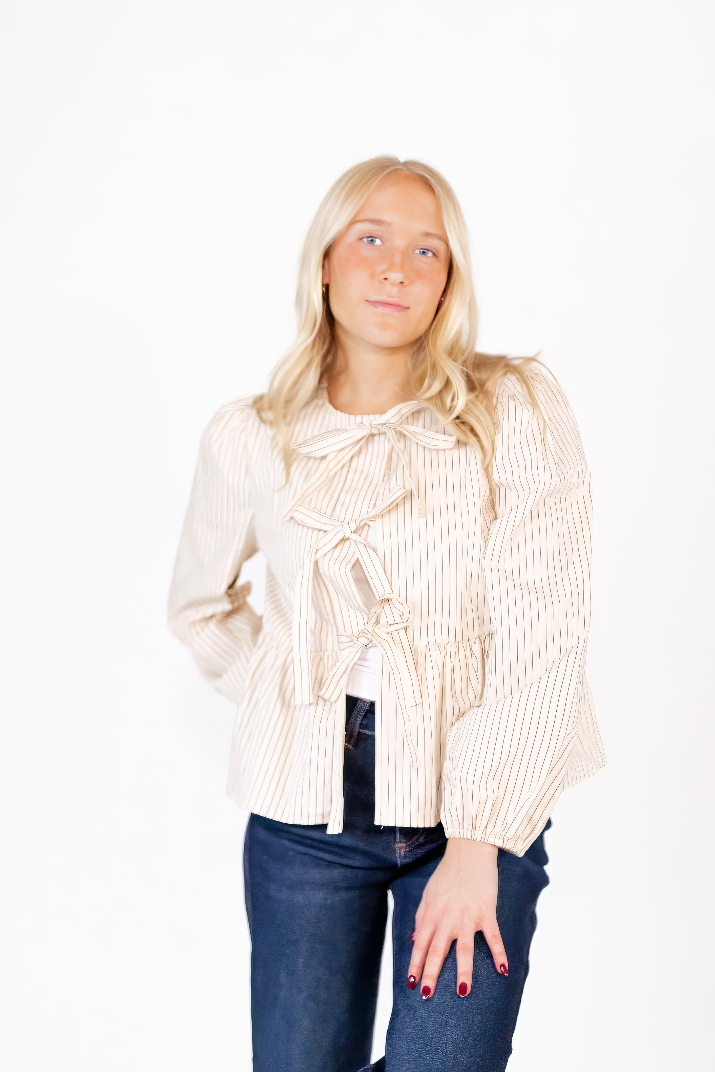 Thelma Poplin Bow Top