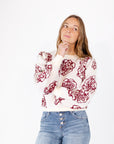 Marques Floral Knit Sweater