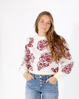 Marques Floral Knit Sweater