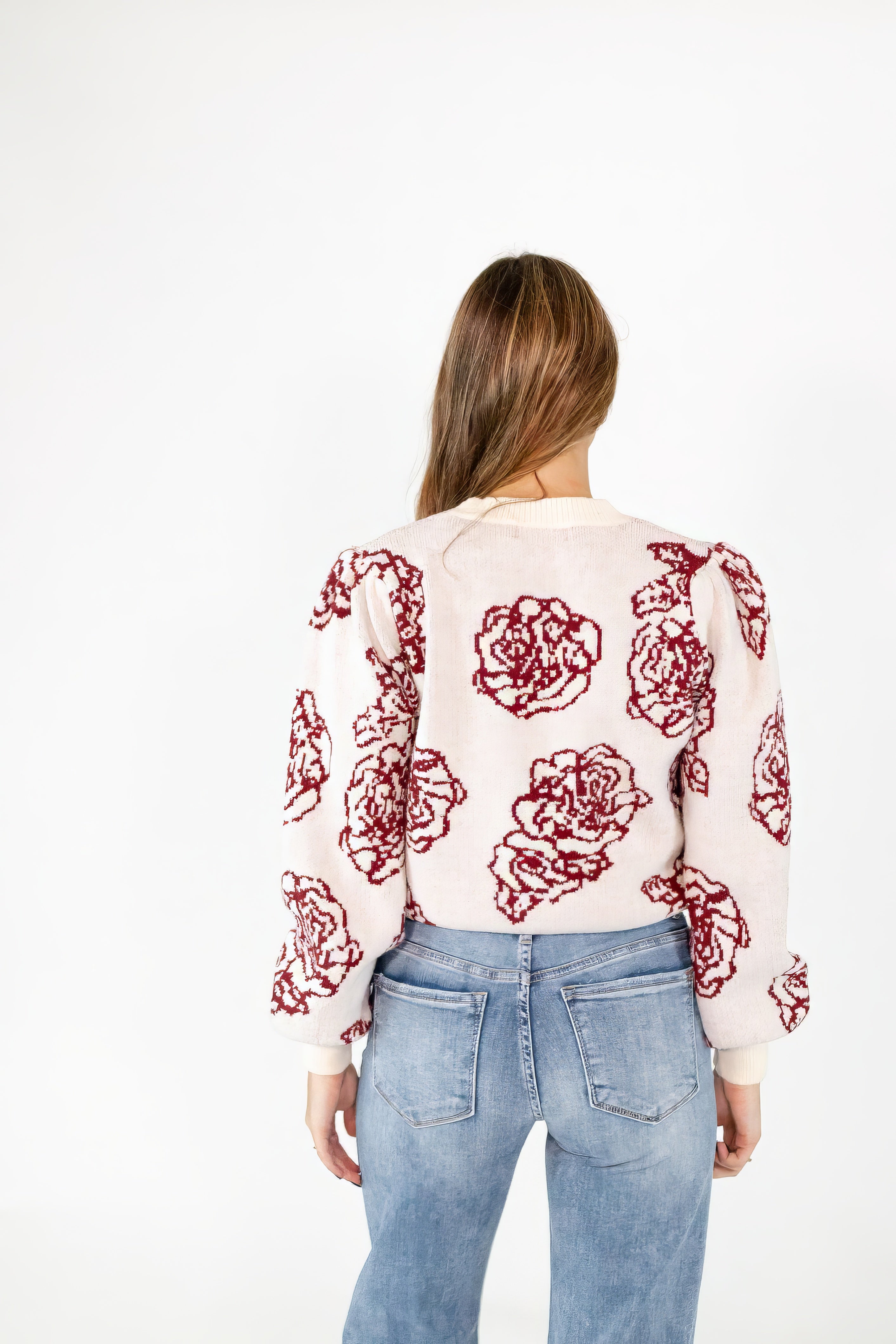 Marques Floral Knit Sweater