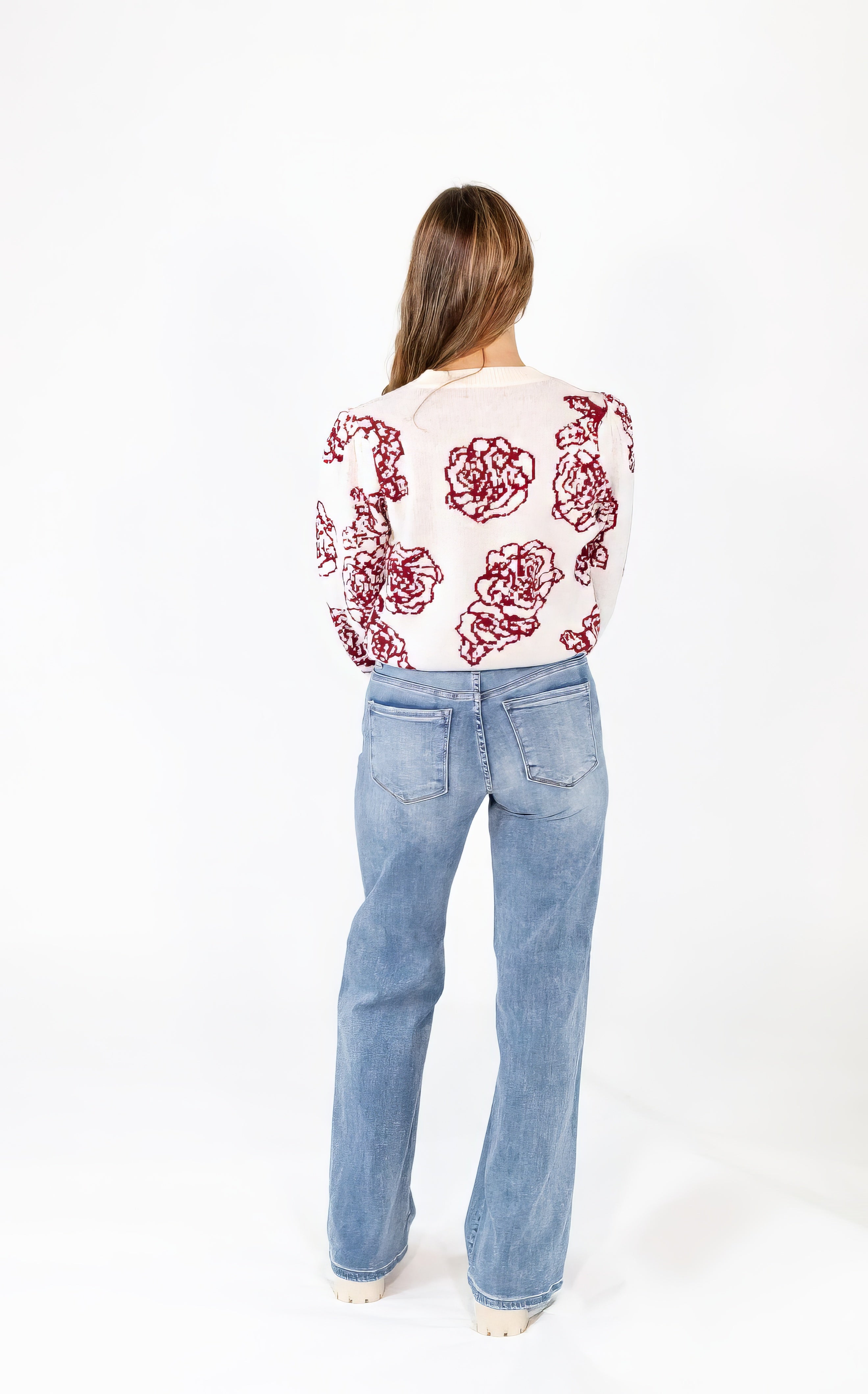 Marques Floral Knit Sweater