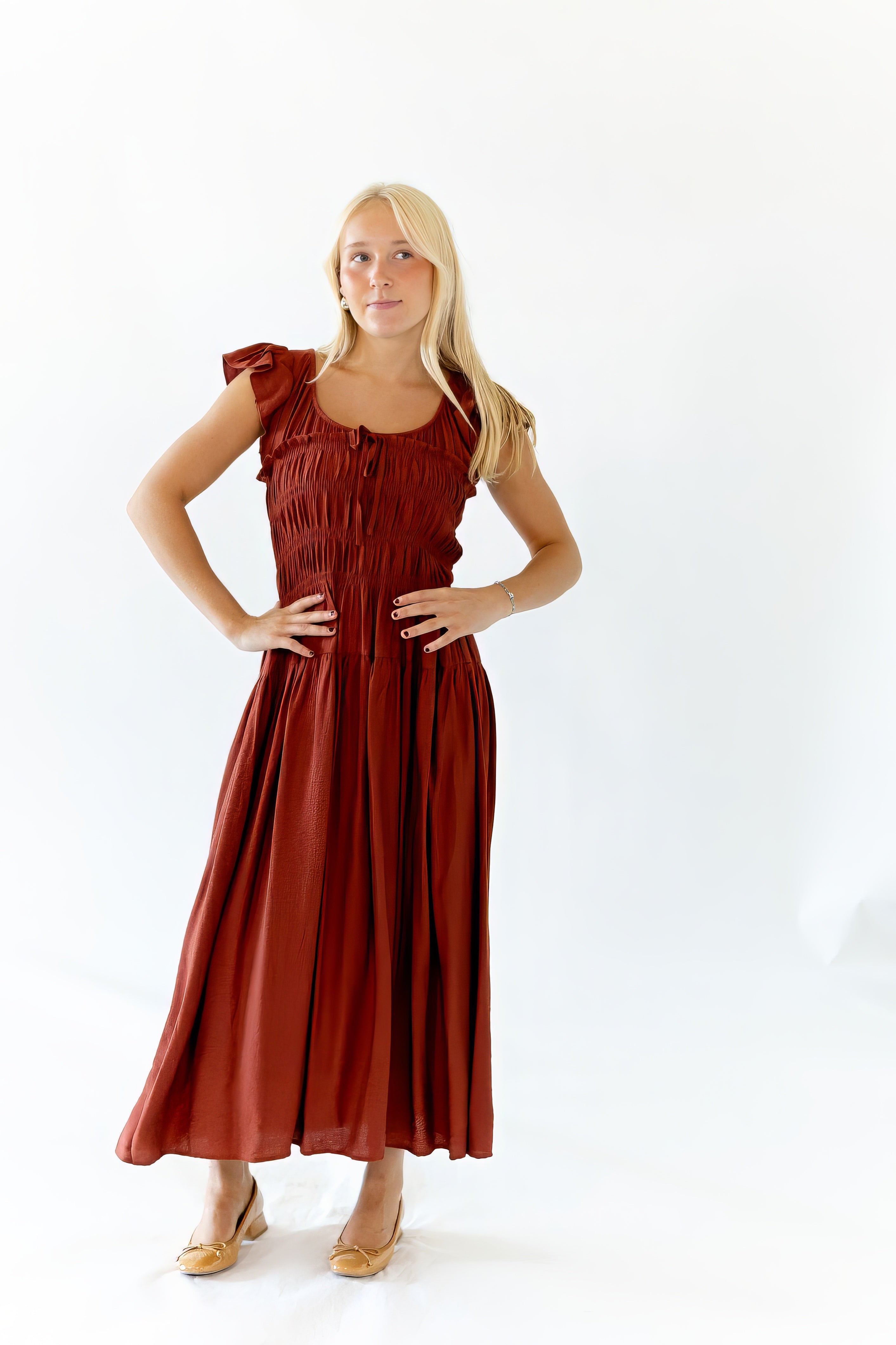 Rabane Ruffle Sleeve Dress