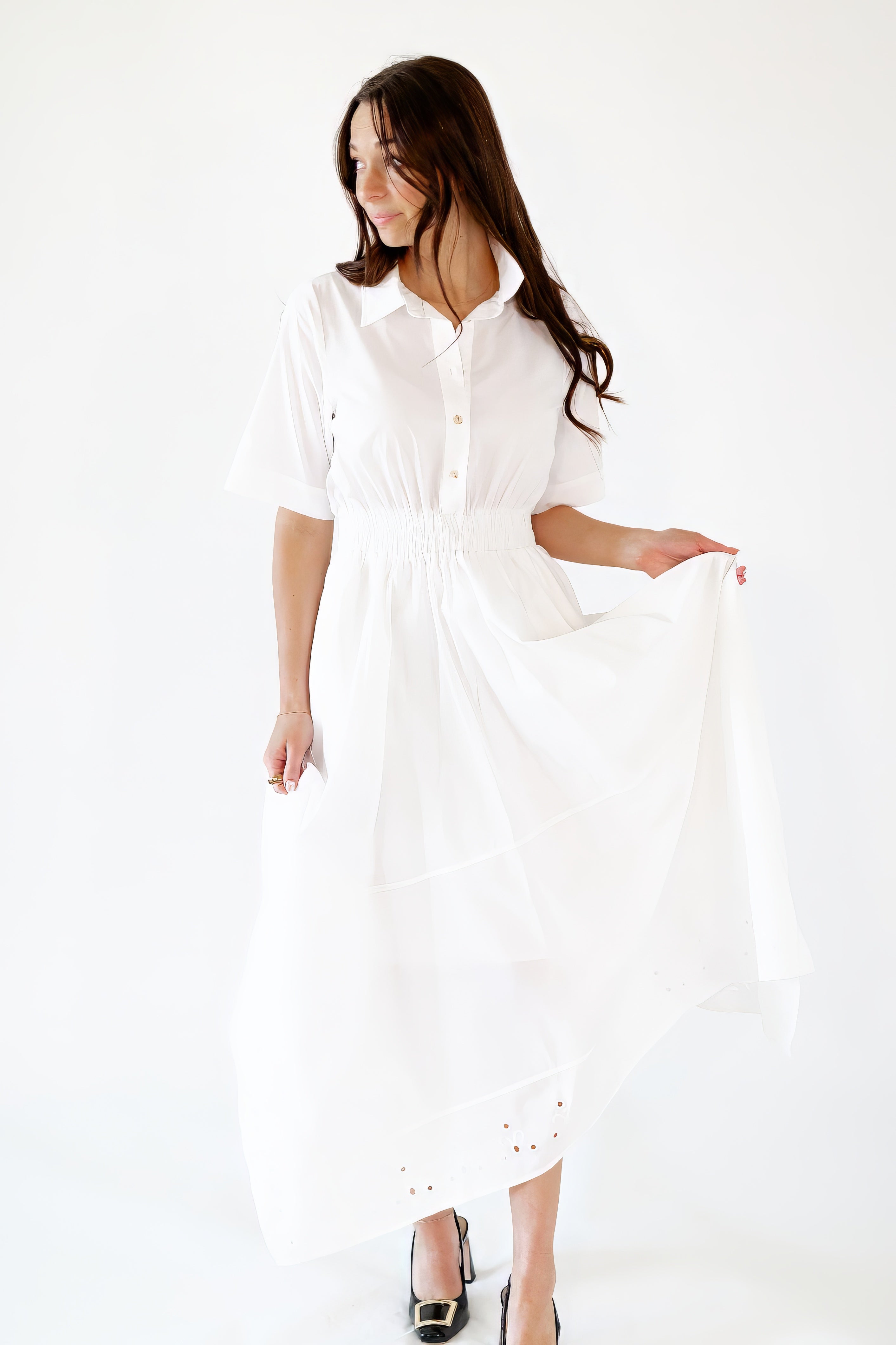 Cleo Handkerchief Hem Dress – Twirl Boutique