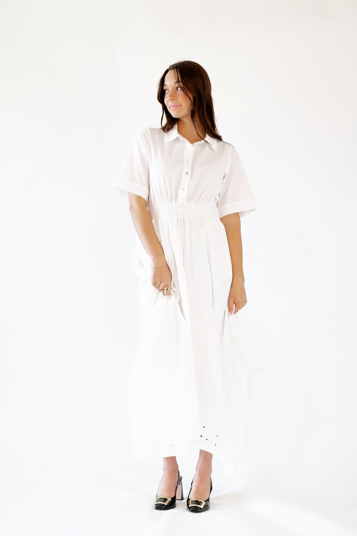 Cleo Handkerchief Hem Dress – Twirl Boutique