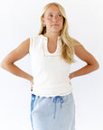 Quincy Split Neck Top