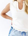 Quincy Split Neck Top