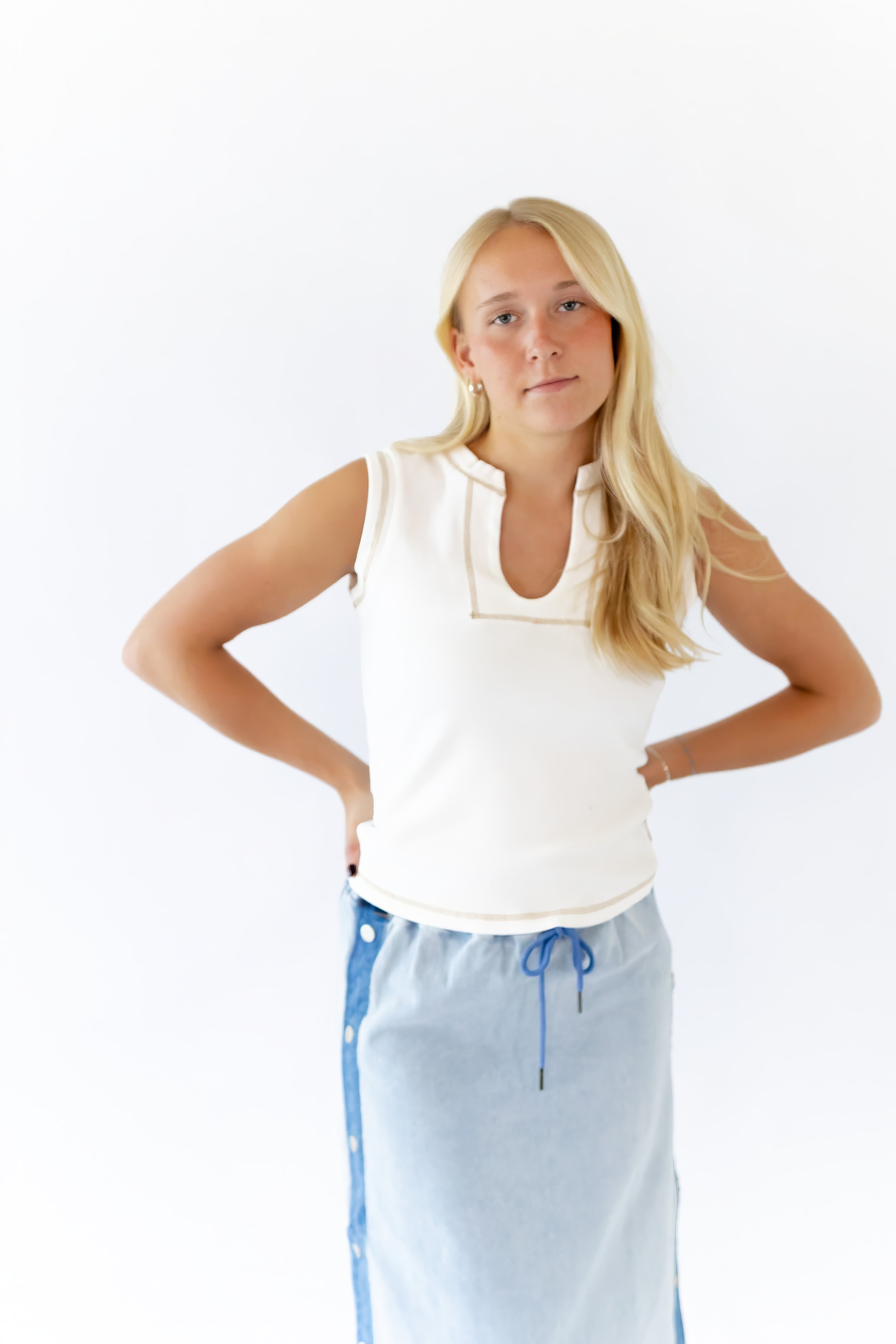 Quincy Split Neck Top