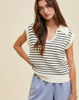 Raina Oversized Collar Top