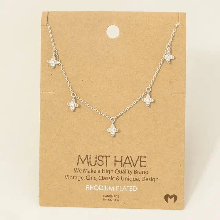 Flower Charm Chain Necklace