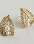 Vintage Palace Style Lace Pearl Earrings
