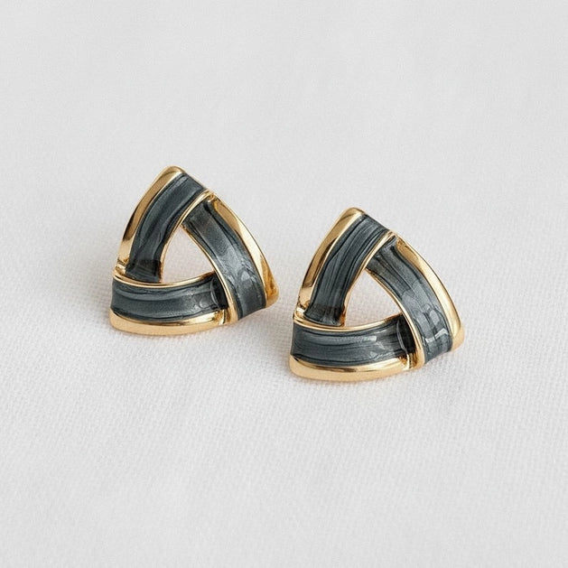 Artistic Enamel Drop Earrings