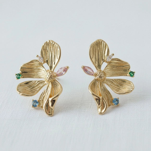 Vintage Inspired Magnolia Earrings