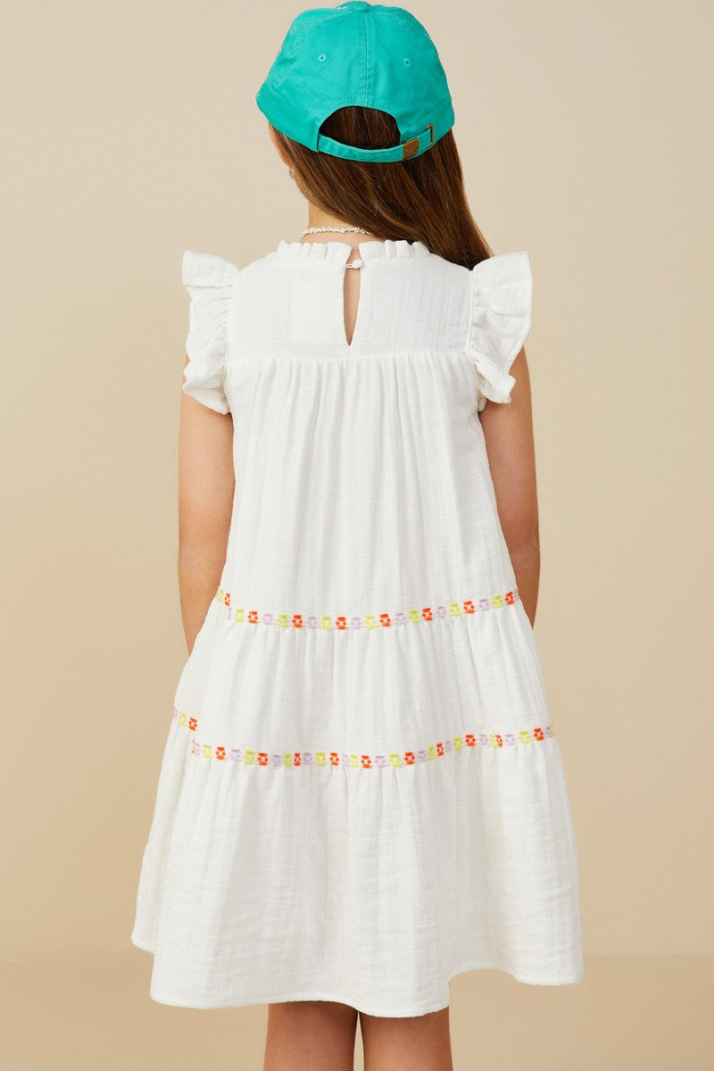 Crinkle Bloom Tween Dress